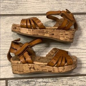 Old Navy Girls Wedge Cork Sandals Toddler 6